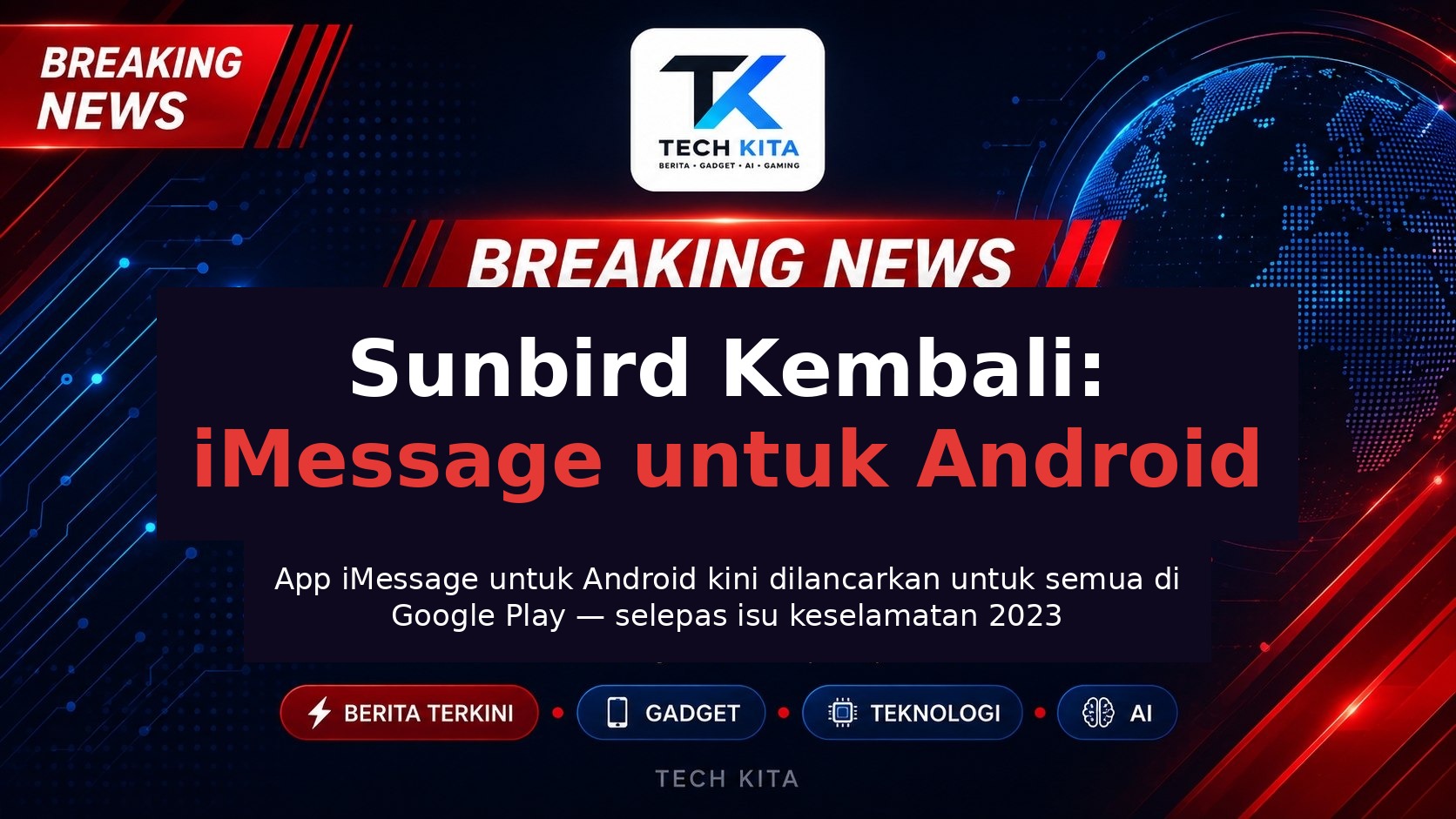 Sunbird — app iMessage untuk Android dilancarkan untuk semua di Google Play Store