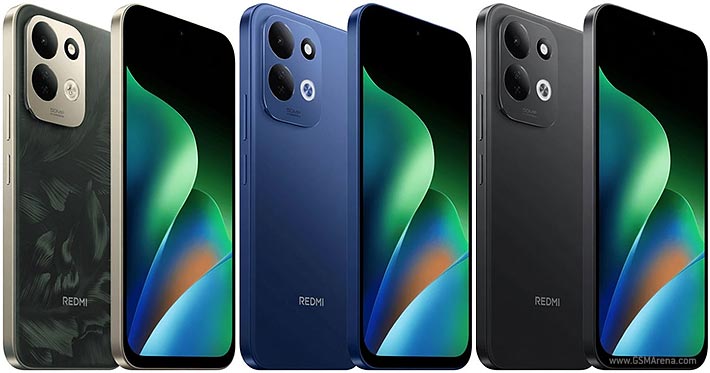 Redmi 17 varian warna — tiga pilihan warna berbeza dengan kemasan matte di belakang